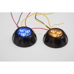 Blitz auto cu 3 LED-uri de mare putere si montaj de suprafata sau in far/lampa auto